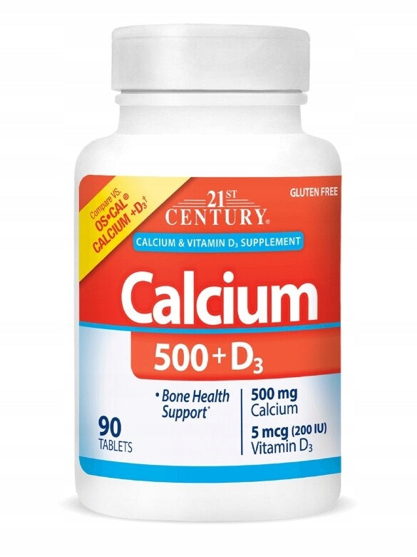 21st Century Calcium 500 + D3 - Calcium + D3 90 tablets