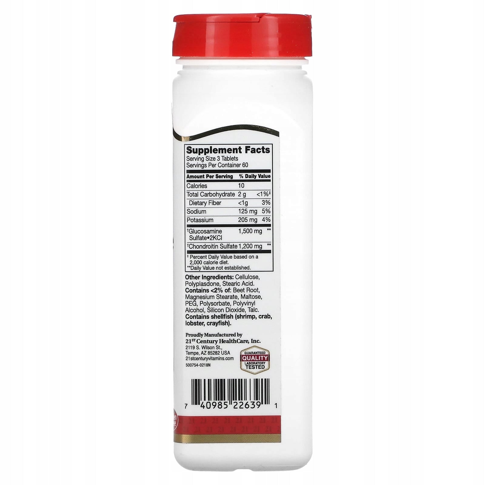 21st Century, Chondroitin Glucosamine, Dual Power, 180 Tablets Expiration date at least 3 months from the date of purchase