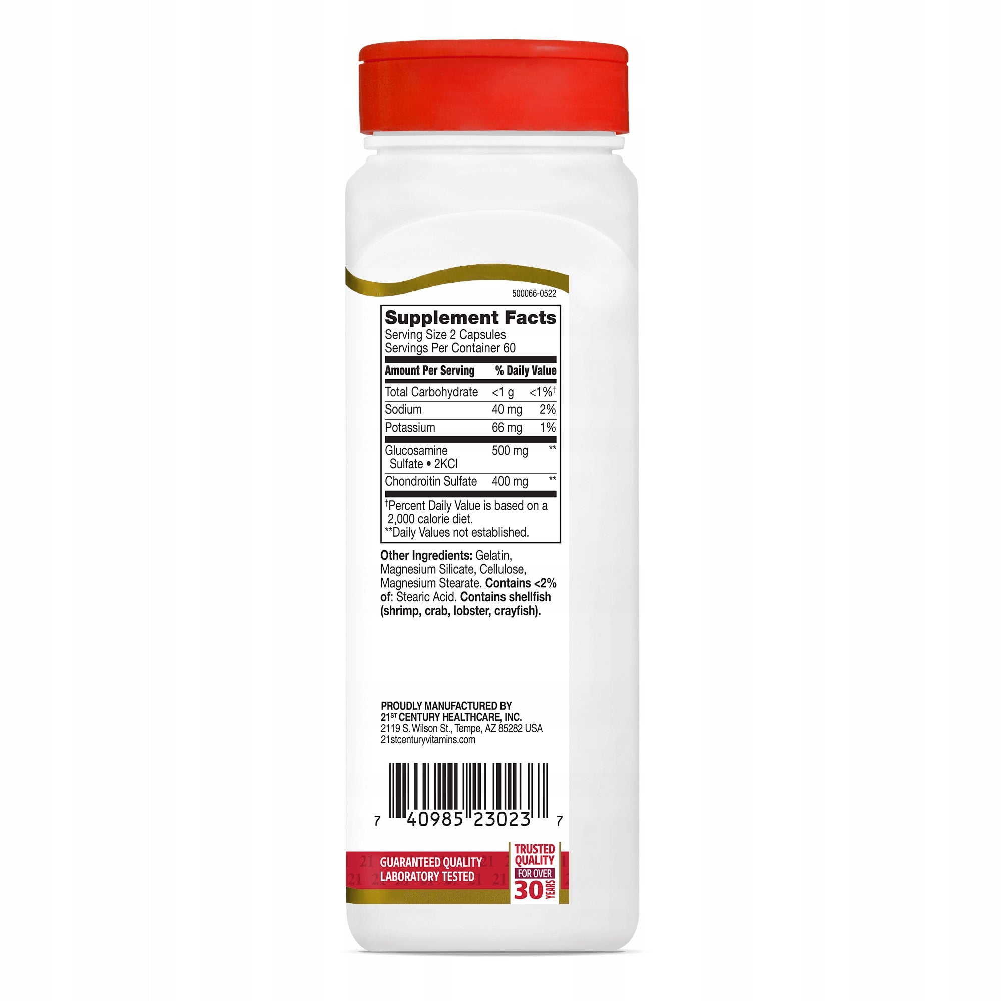 21st Century Glucosamine Chondroitin 250mg / 200mg - 120 Capsules Expiration date at least 1 year from the date of purchase
