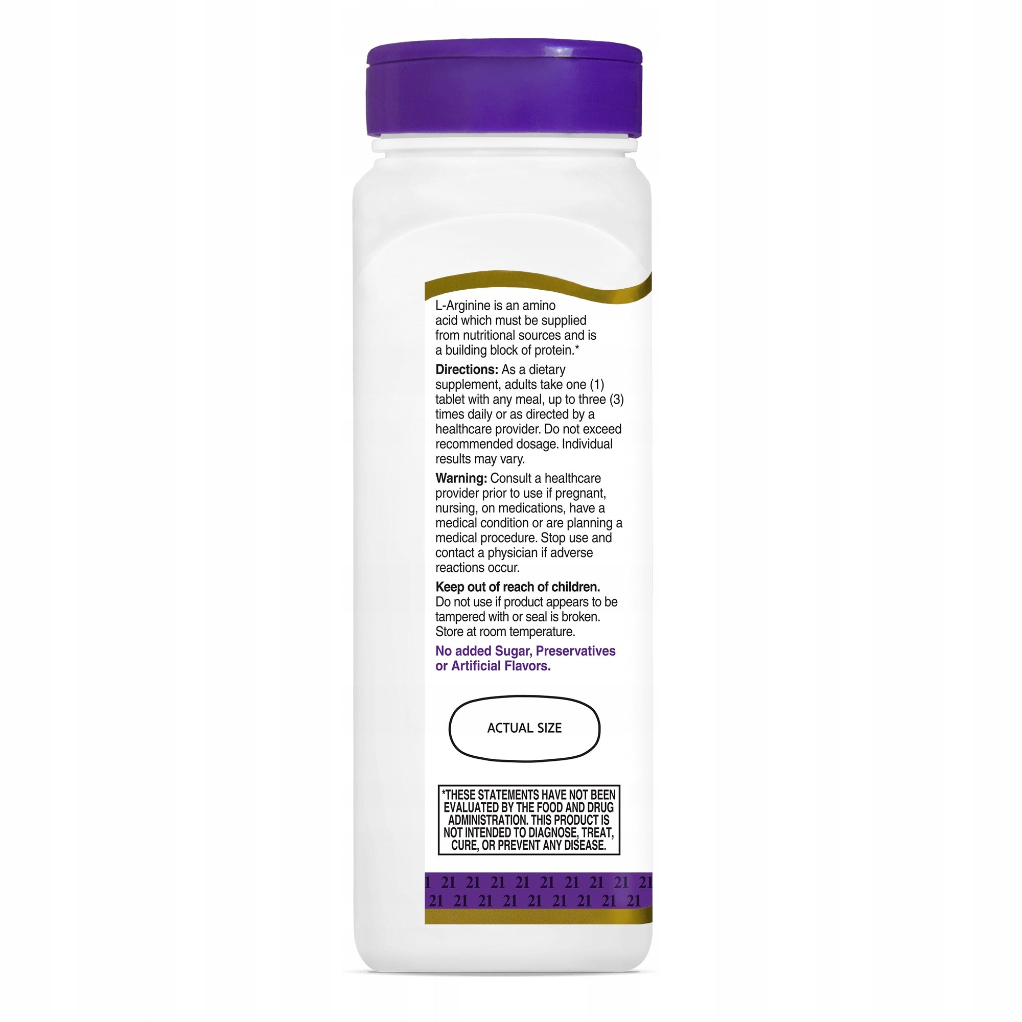 21st Century L-Arginine 1000mg - L-Arginine 100 Tablets Expiration date at least 1 year from the date of purchase