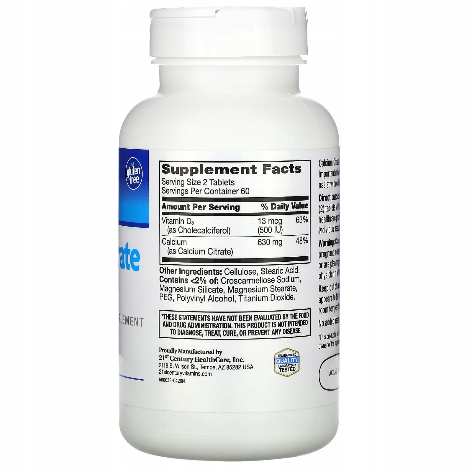 21st Century, Maximum Calcium Citrate + D3, 120 Tablets Brand 21st Century