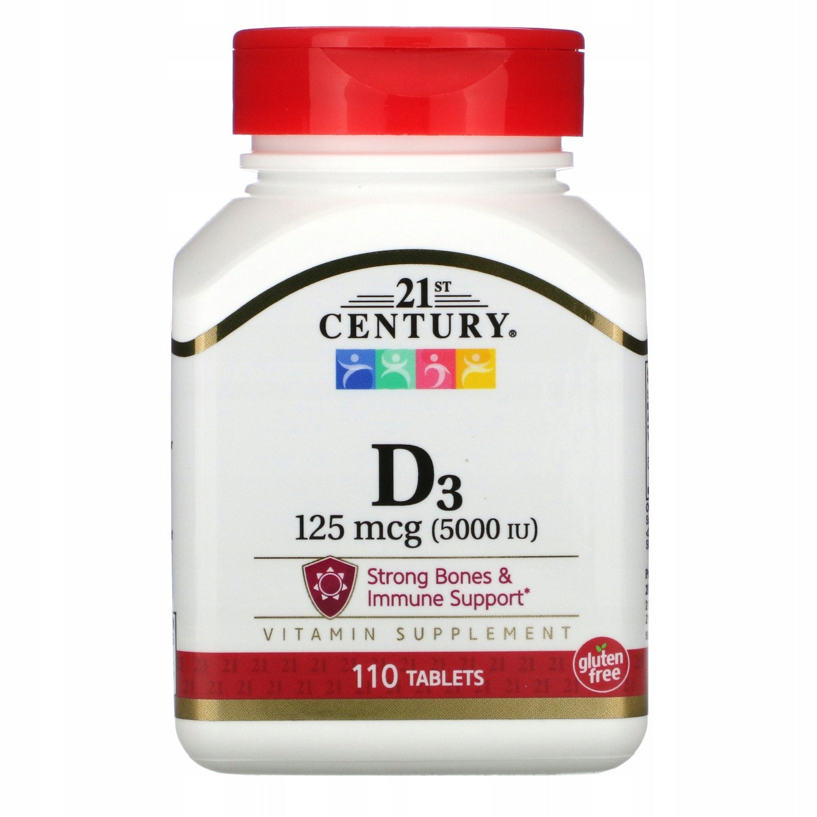 21st Century, Vitamin D3, 125 mcg (5,000 IU), 110 tablets Expiration date at least 1 year from the date of purchase