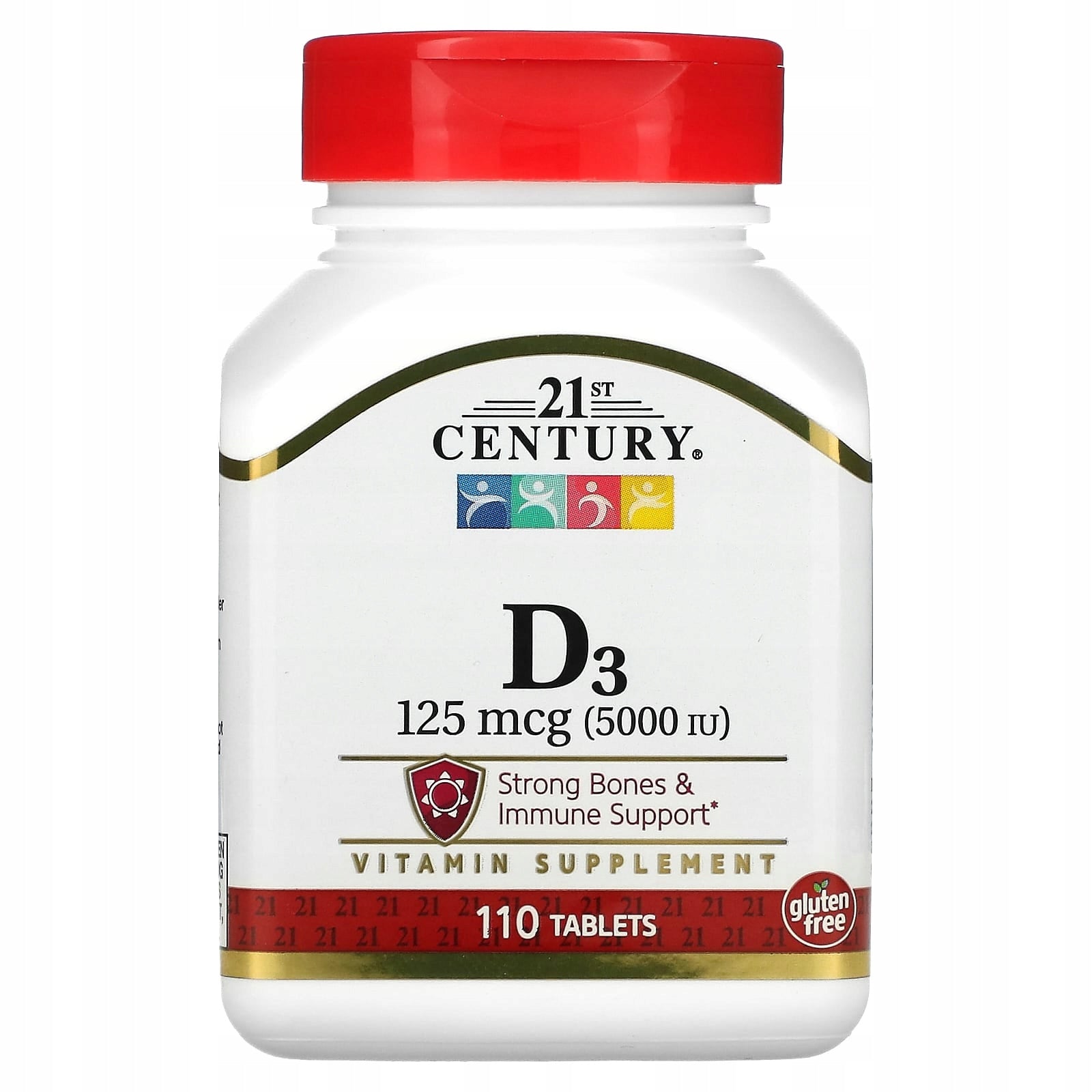 21st Century, Vitamin D3, 125 mcg (5,000 IU), 110 tablets