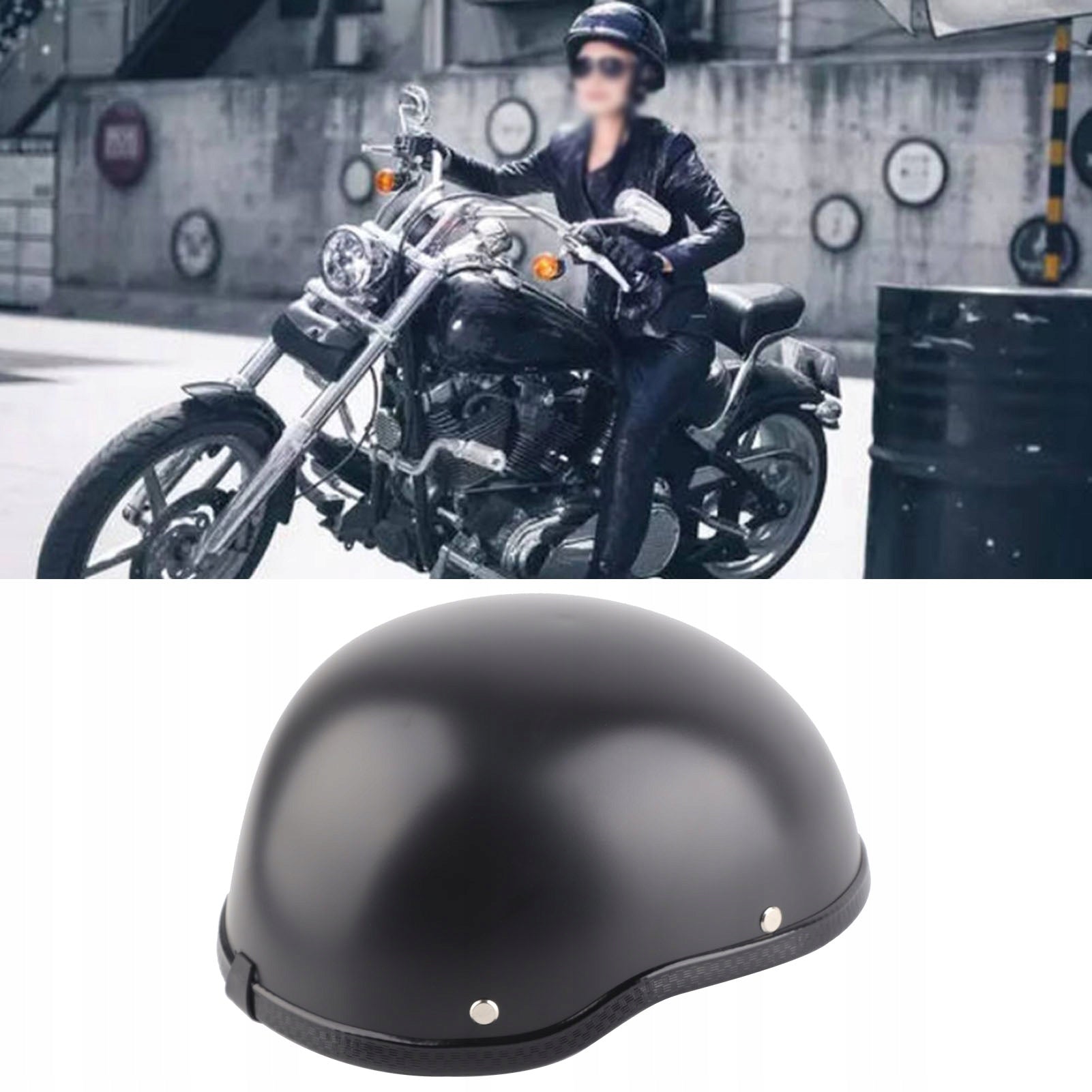 22,0-25,2 INCH MATT BLACK OPEN HELMET CHOPPER Manufacturer no brand