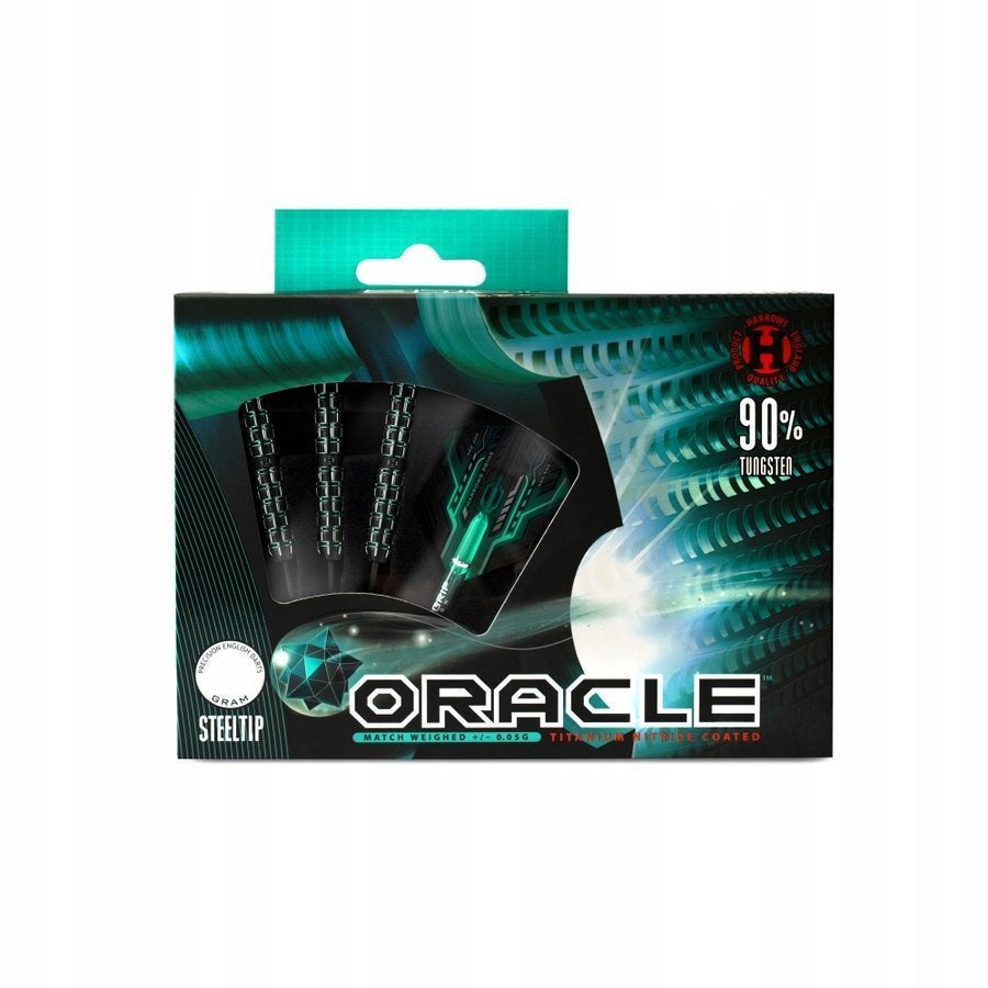 Darts Harrows Oracle Darts 90% Steeltip, 3 Stk., schwarz, grün 