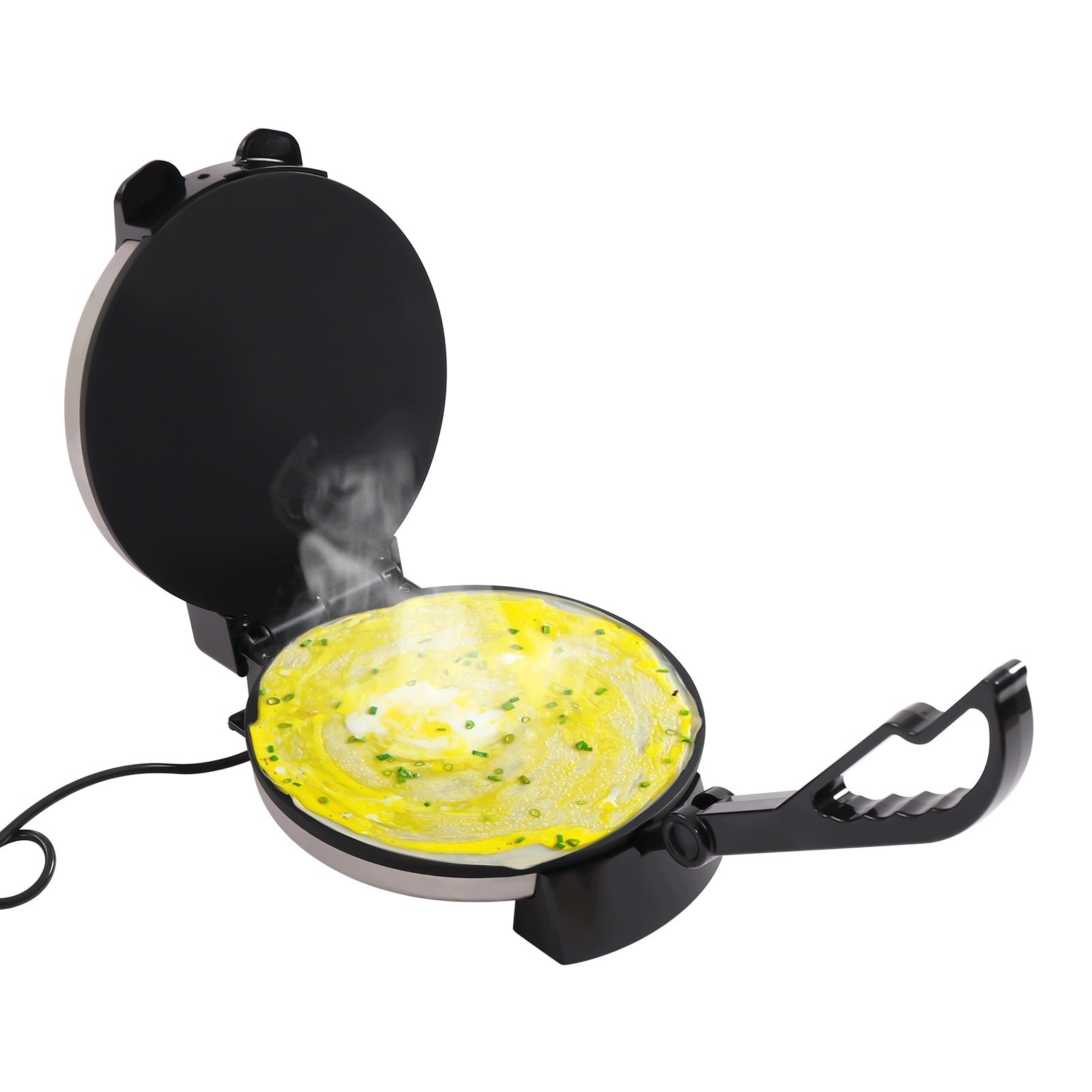 220V Roti Maker 32cm, Electric Chapati Tortilla Press 200°C Non-Stick Packaging status original