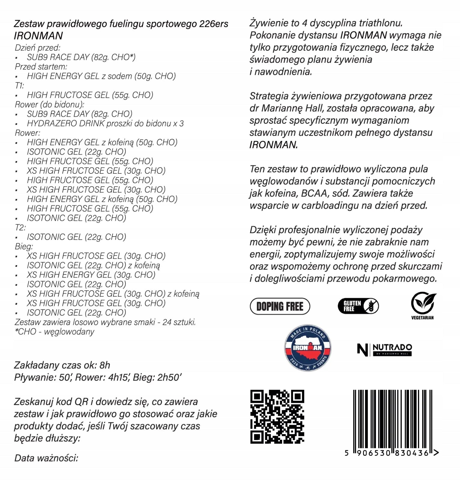 226ERS Full Ironman Fueling Kit - New Formula Expiration date at least 3 months from the date of purchase