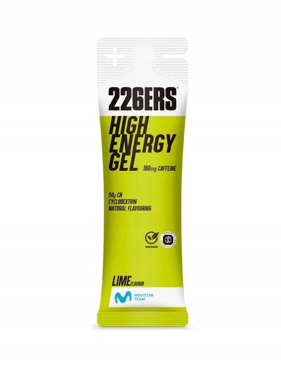 226ERS High Energy Gel 76g lime energy gel with caffeine carbohydrates