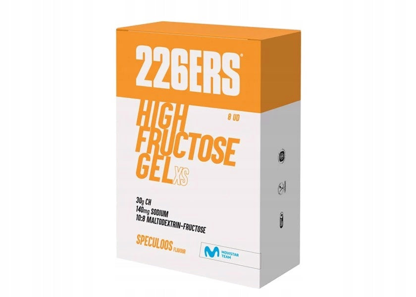 226ERS XS High Fructose Energy Gel Box - 8 x 44g Pouches (352g Total)