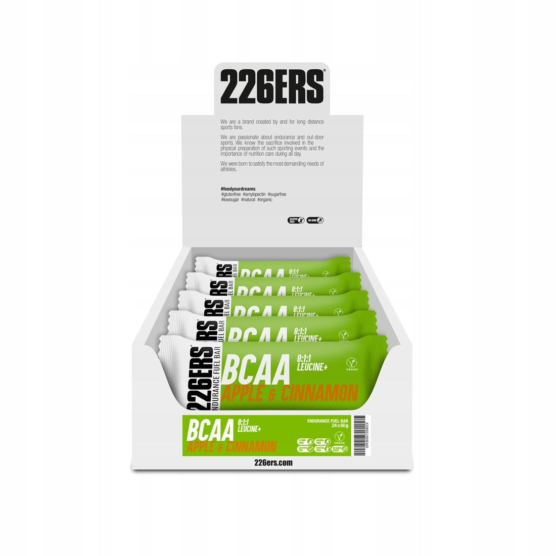 #226ers ENDURANCE BAR BCAAs CINNAMON APPLE - Energy Bar 60g Expiration date at least six months from the date of purchase