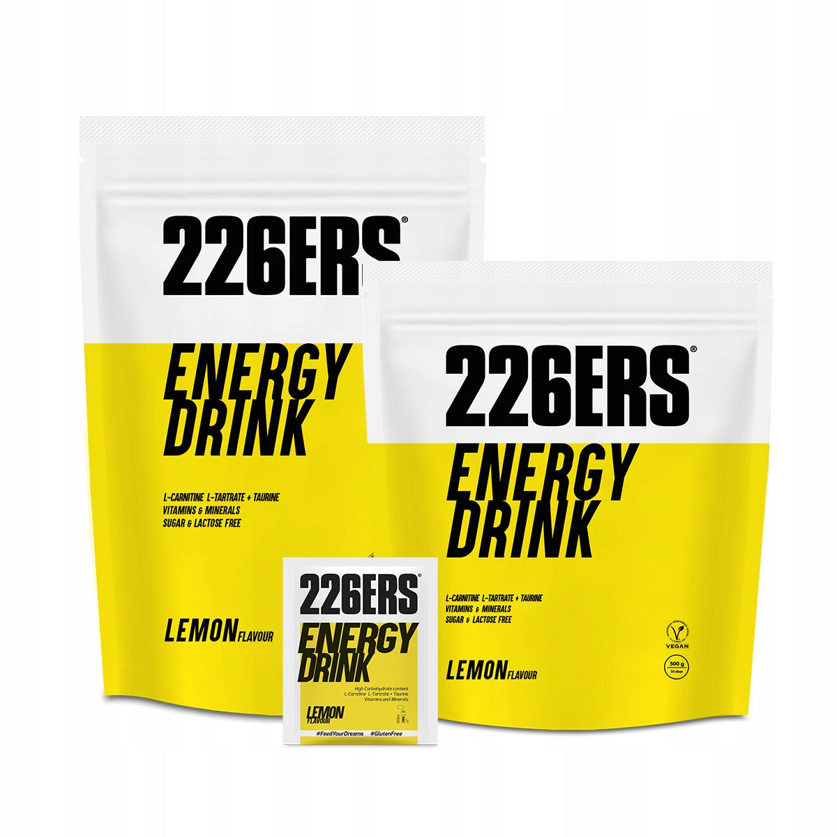 #226ers ENERGY DRINK LEMON powder 0,5kg. Brand 226ers