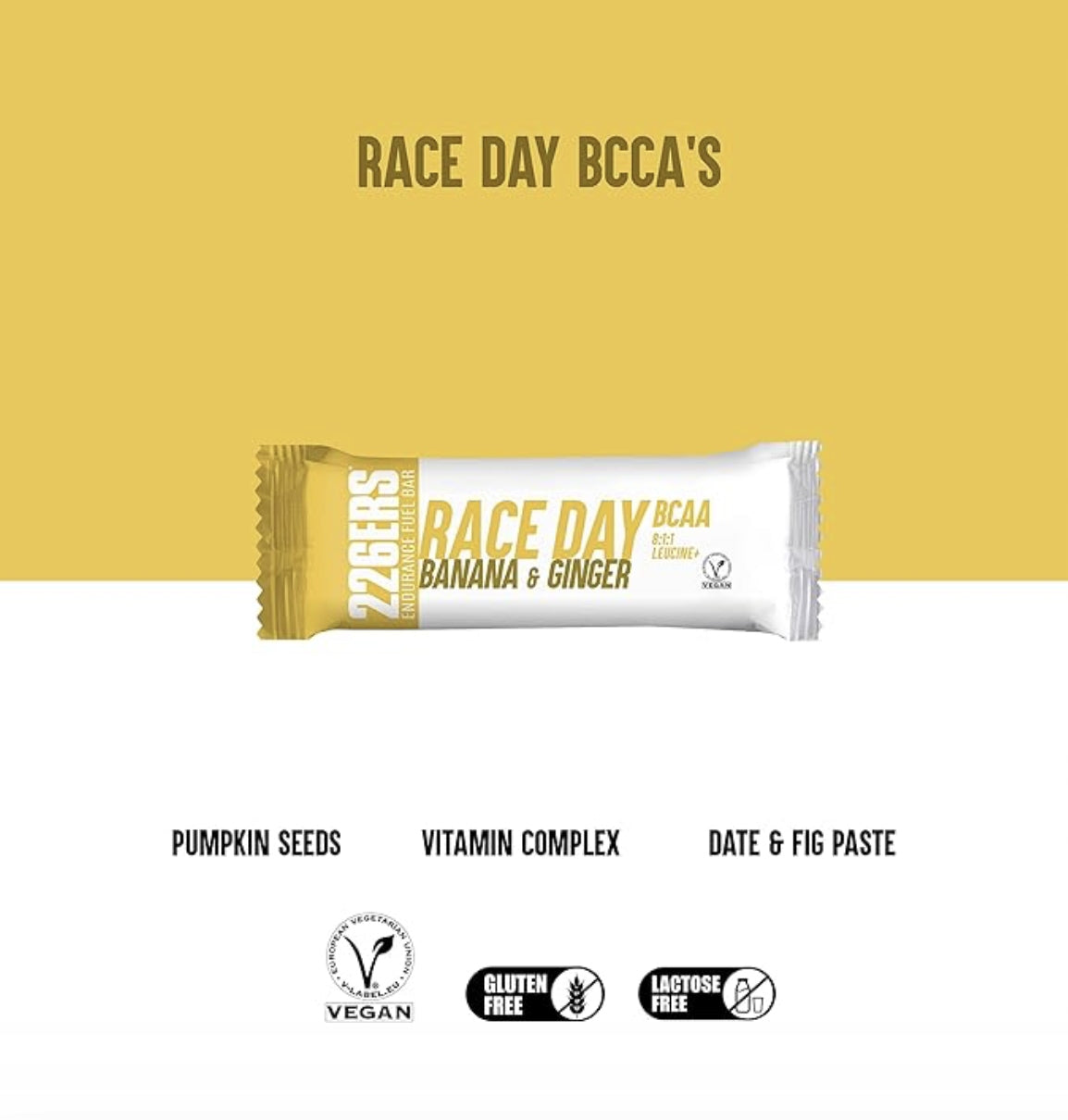 #226ers RACE DAY BAR BCAAs BANANA GINGER - Energy Bar 40g Brand 226ers