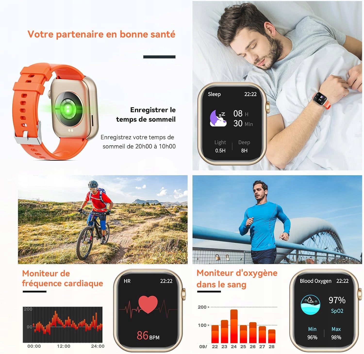 23.01.44 Smartwatch Mingtawn G20 GOLD-ORANGE Brand no brand