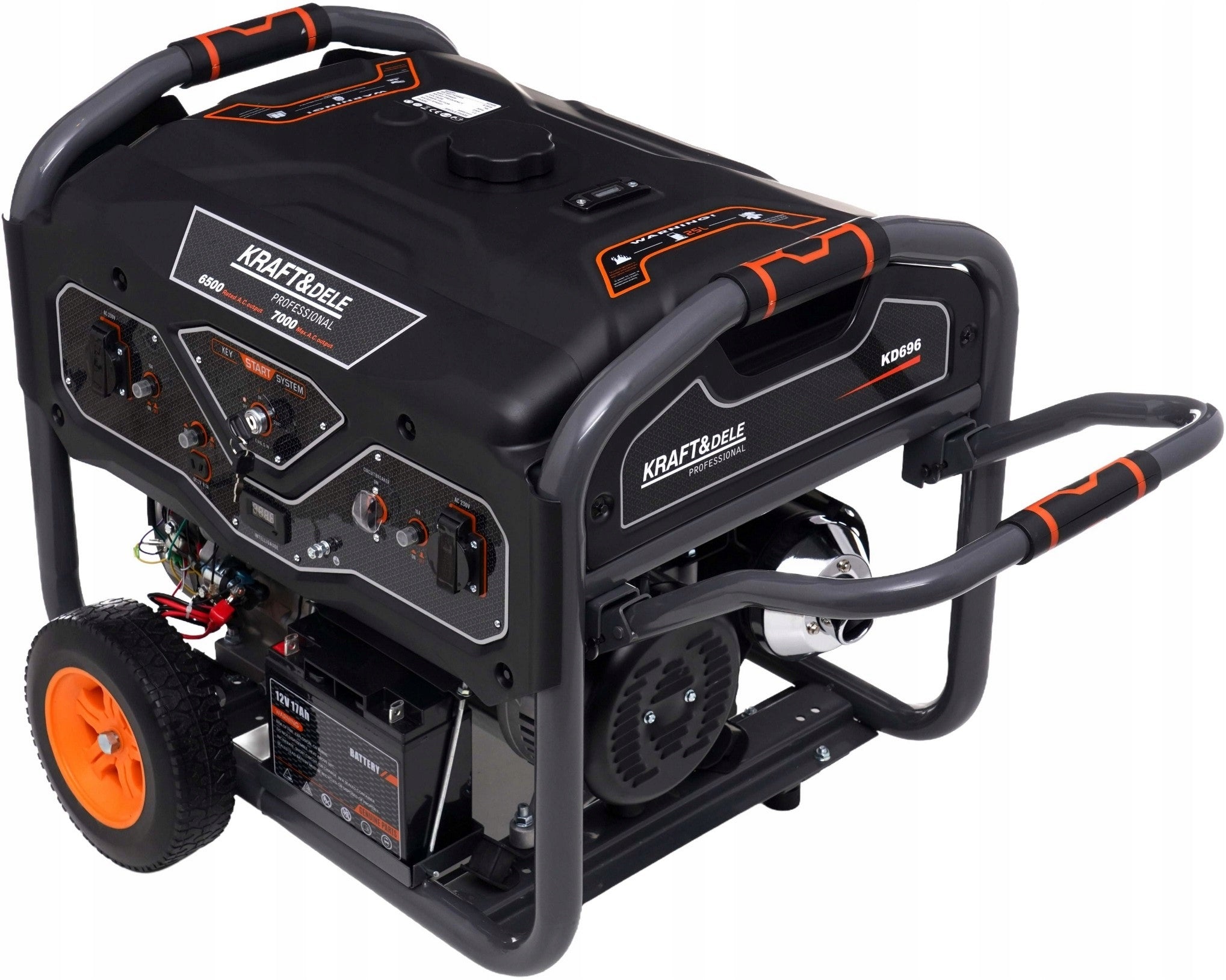 230V / 6500W single phase generator set with electric start Brand Kraft&Dele