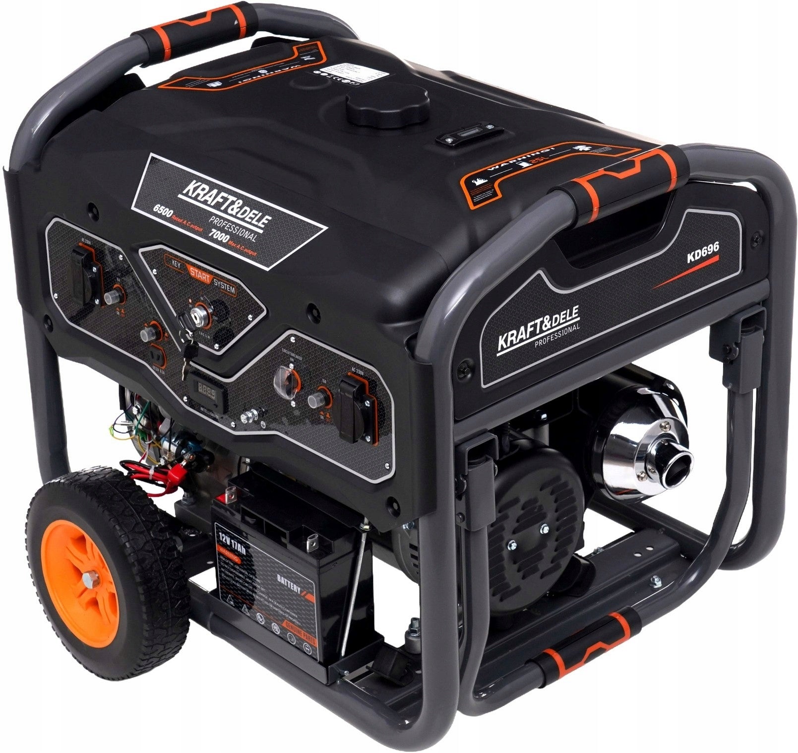 230V / 6500W single phase generator set with electric start