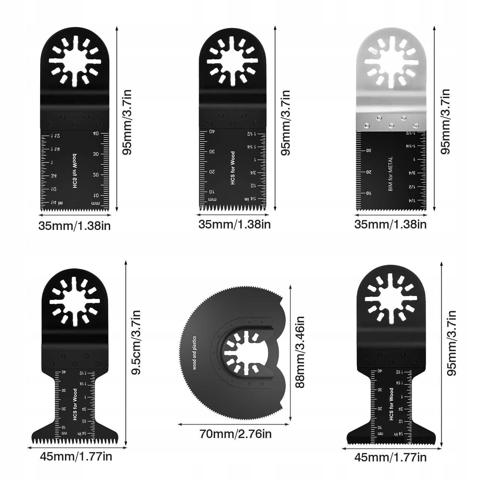 24-PIECE SAW BLADES FOR MULTIFUNCTIONAL TOOL Packaging status original