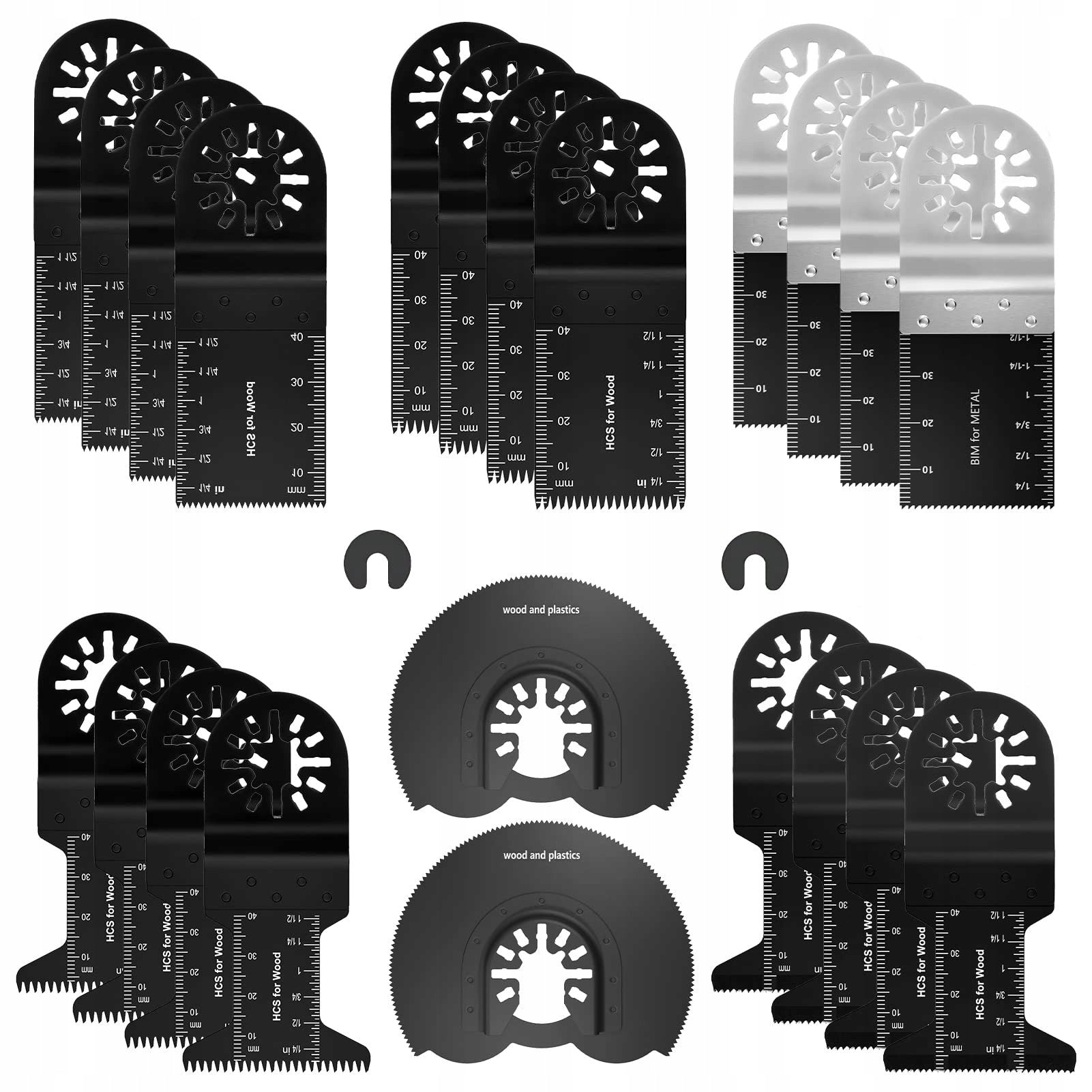 24-PIECE SAW BLADES FOR MULTIFUNCTIONAL TOOL