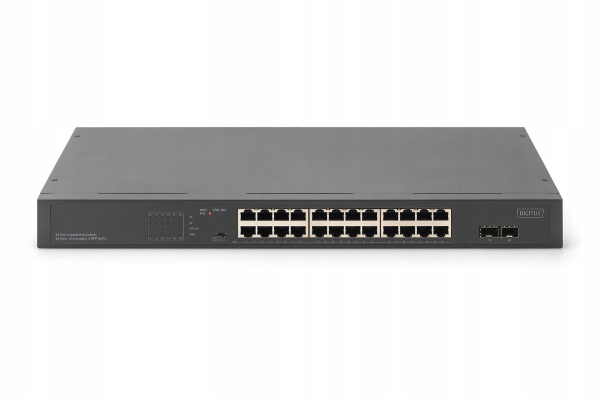 24 Port Gigabit PoE Network Switch DN-95348-2, 2x SFP Manufacturer Digitus