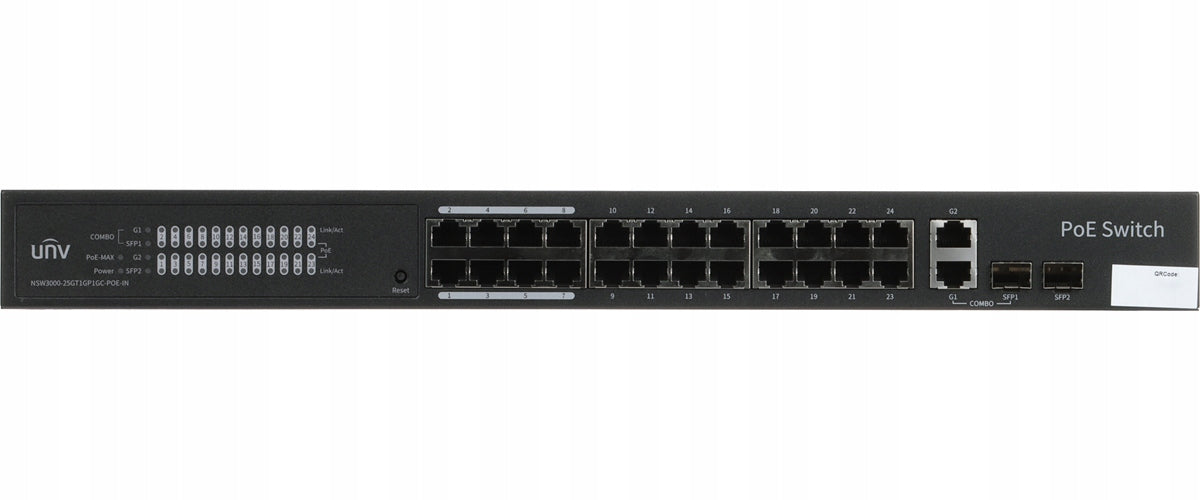 24-Port PoE Switch + 2 Uplink Ports + 2 SFP Ports Manufacturer Uniview