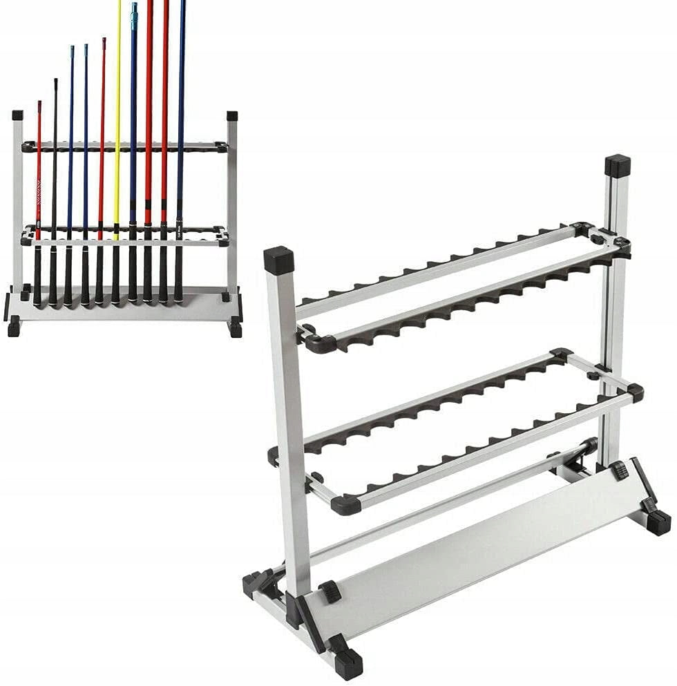 24-Rod Aluminum Alloy Fishing Rod Rack.