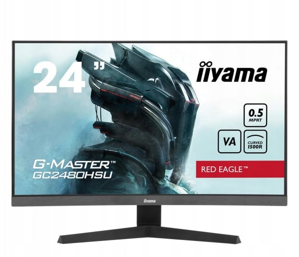 24" iiyama GMaster GC2480HSUB1 Red Eagle Curved LED monitor Model G-Master GC2480HSU-B1