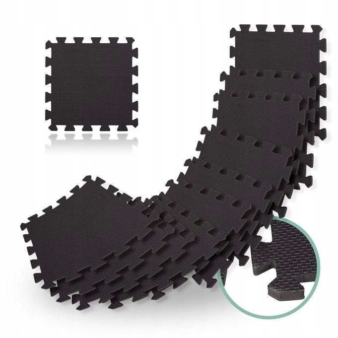 24-piece puzzle mat Exercise mat Relaxdays 30x30cm black 2,15m2