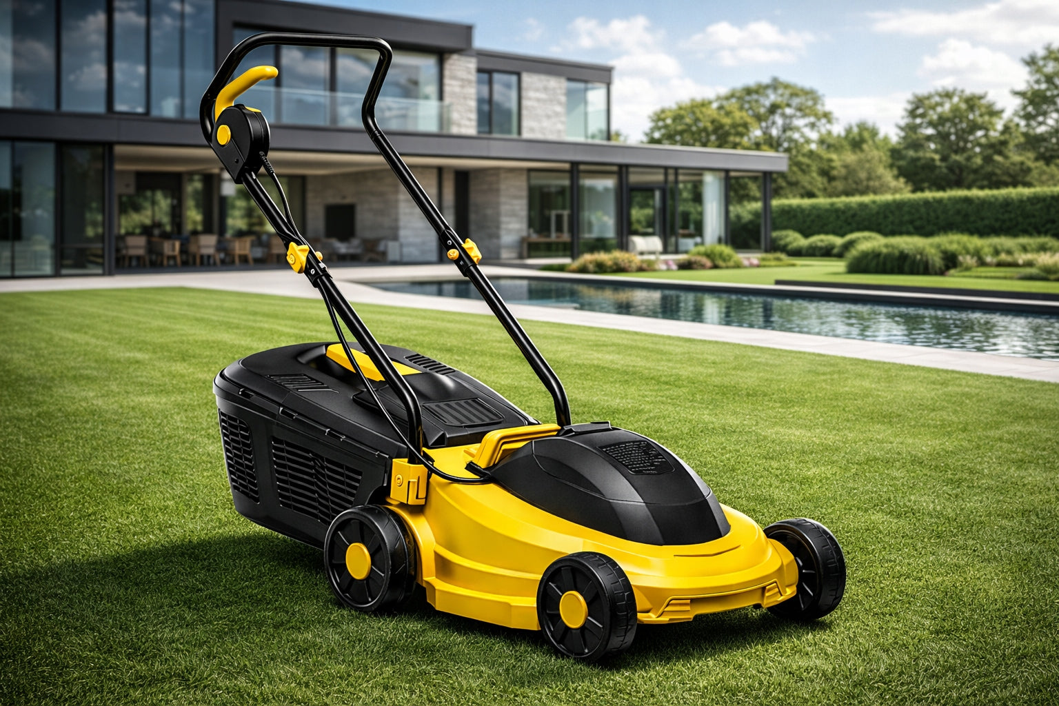2400W ELECTRIC LAWN MOWER LARGE POWER BASKET 30L 32CM AGILE ONDRAGON Mowing width 32 cm
