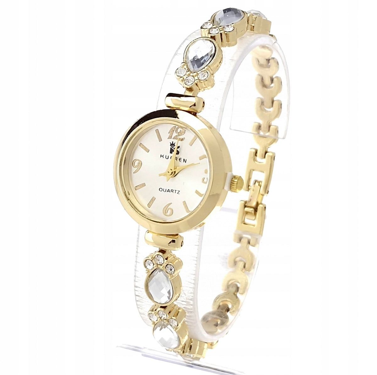2433 Exclusive women's gold watch shiny rhinestones Kurren classic Manufacturer code RG214QX5