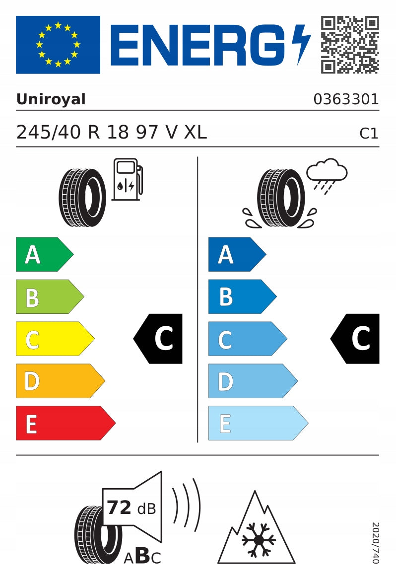 245/40R18 97V Uniroyal WinterExpert XL FR