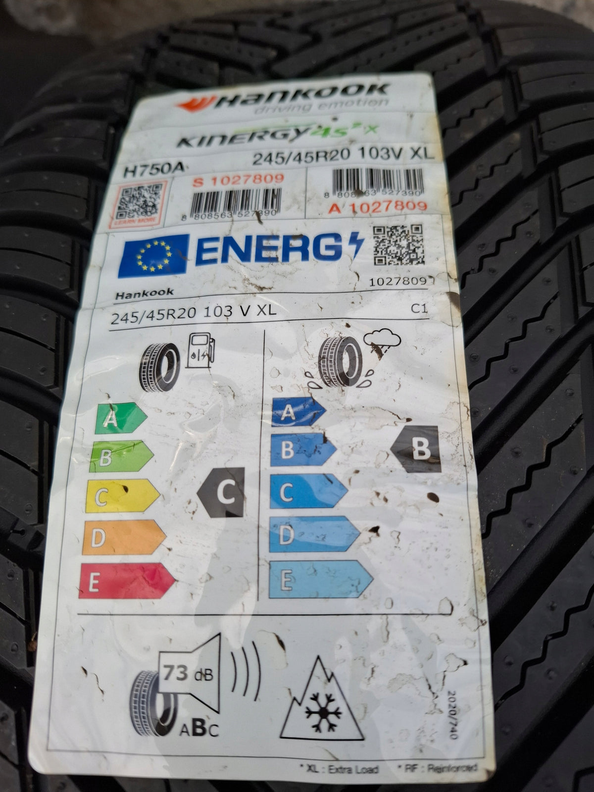 245 45 20 HANKOOK KINERGY 4S2 X Number of tires offered 1 pc.