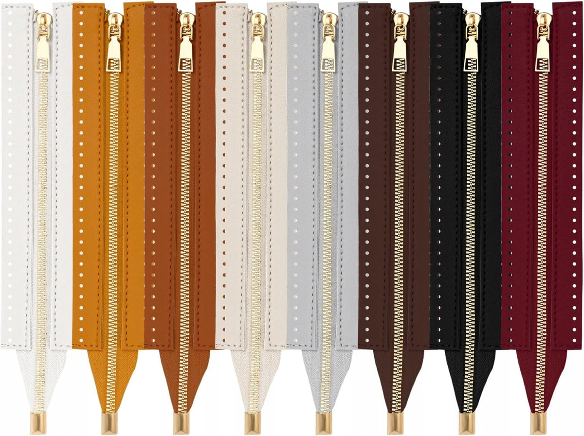 24CM LEATHER ZIPPER FOR BAGS SEWING WALLETS DIY RIBBON