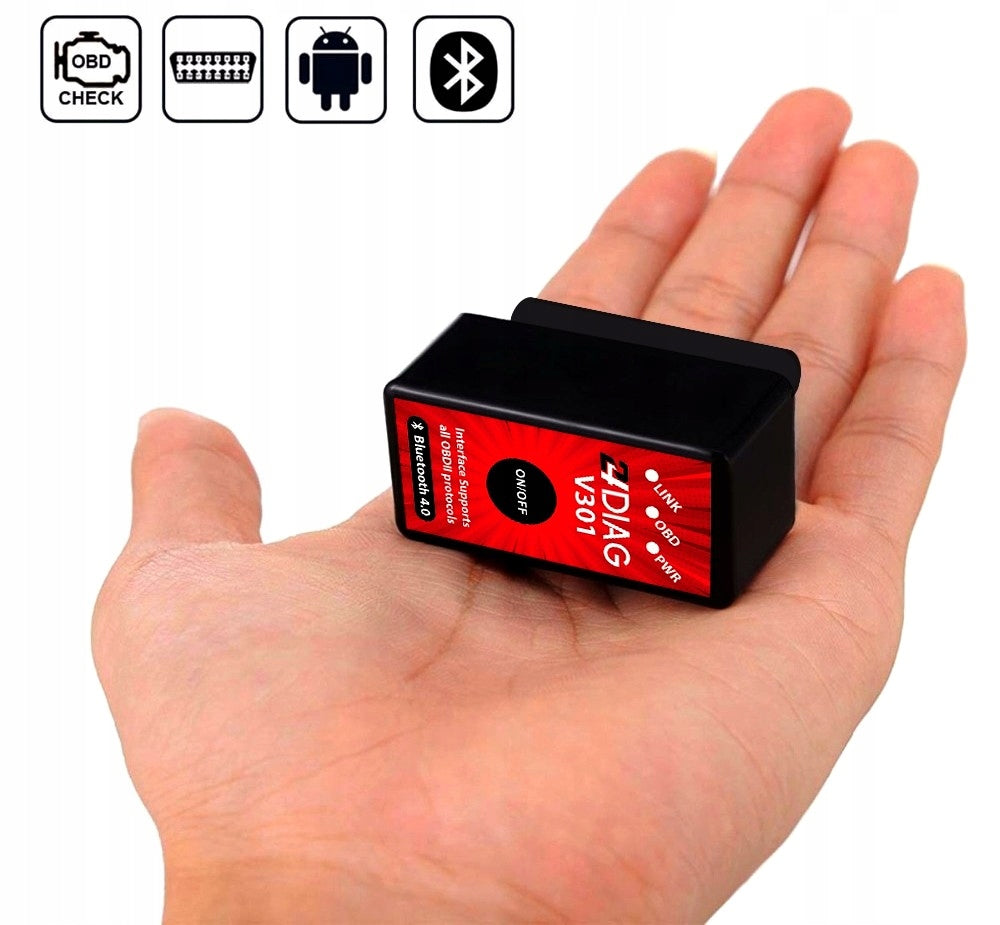 24DIAG V301 ELM327 BLUETOOTH 4.0 OBD2 DIAGNOSTIC INTERFACE iOS ANDROID Brand 24Diag