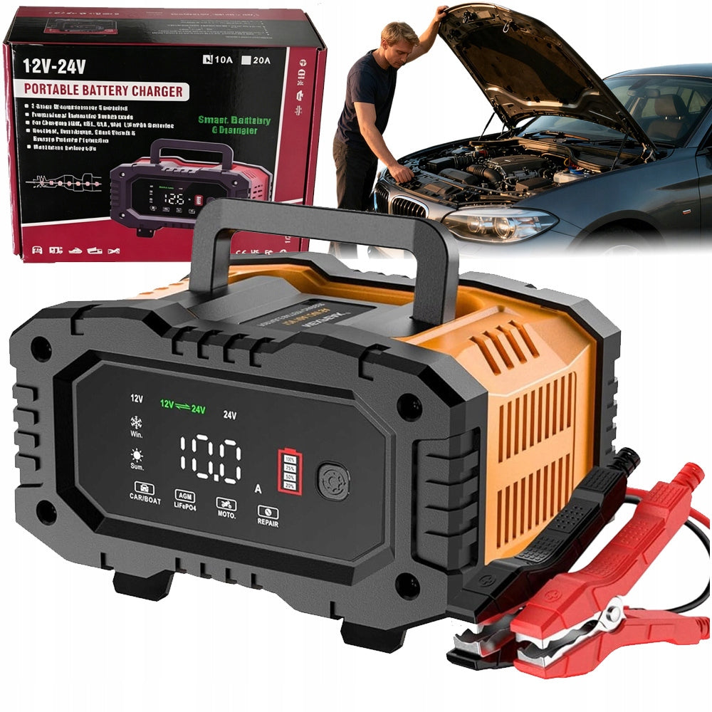 24V 12V 10A Car Battery Charger Smart Battery Charger