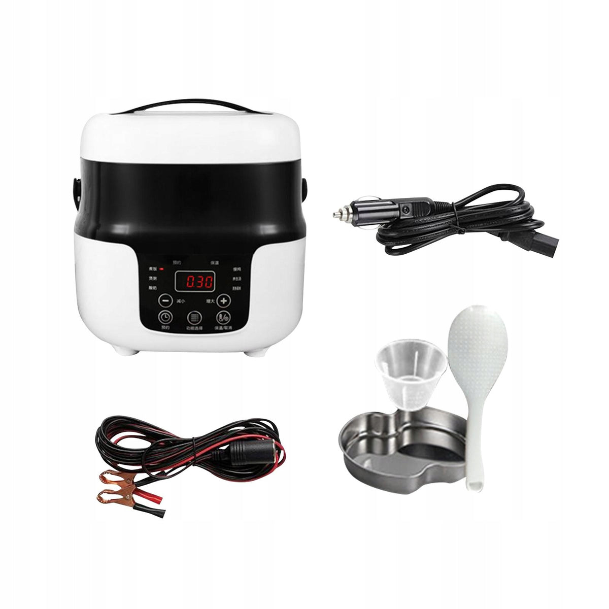 24V 220V Portable Car 2L Electric Rice Cooker Fast Heating Versatile