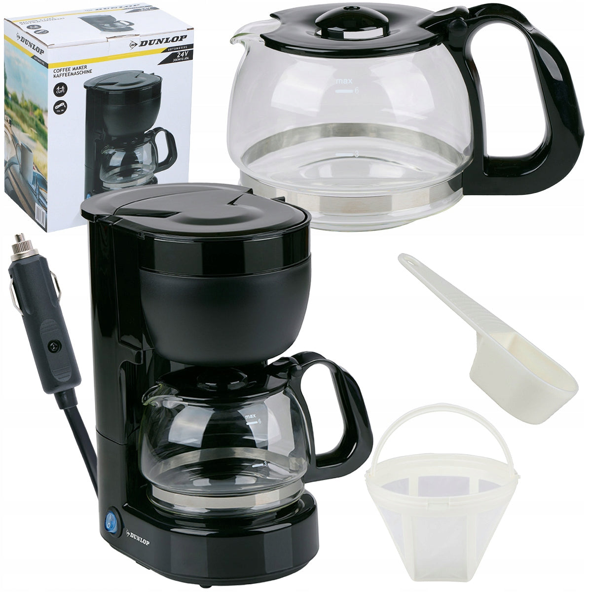 24V 300W COFFEE MAKER + CAR Overflow Jug Portable