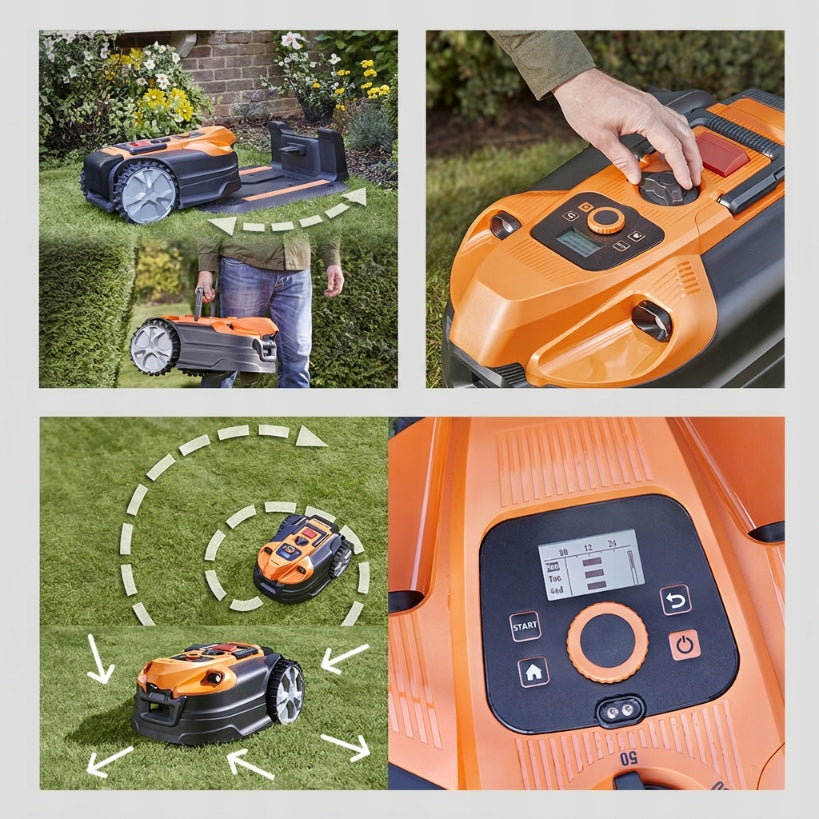 24V autonomous mowing robot with charging station, without limit wire Brand Elem