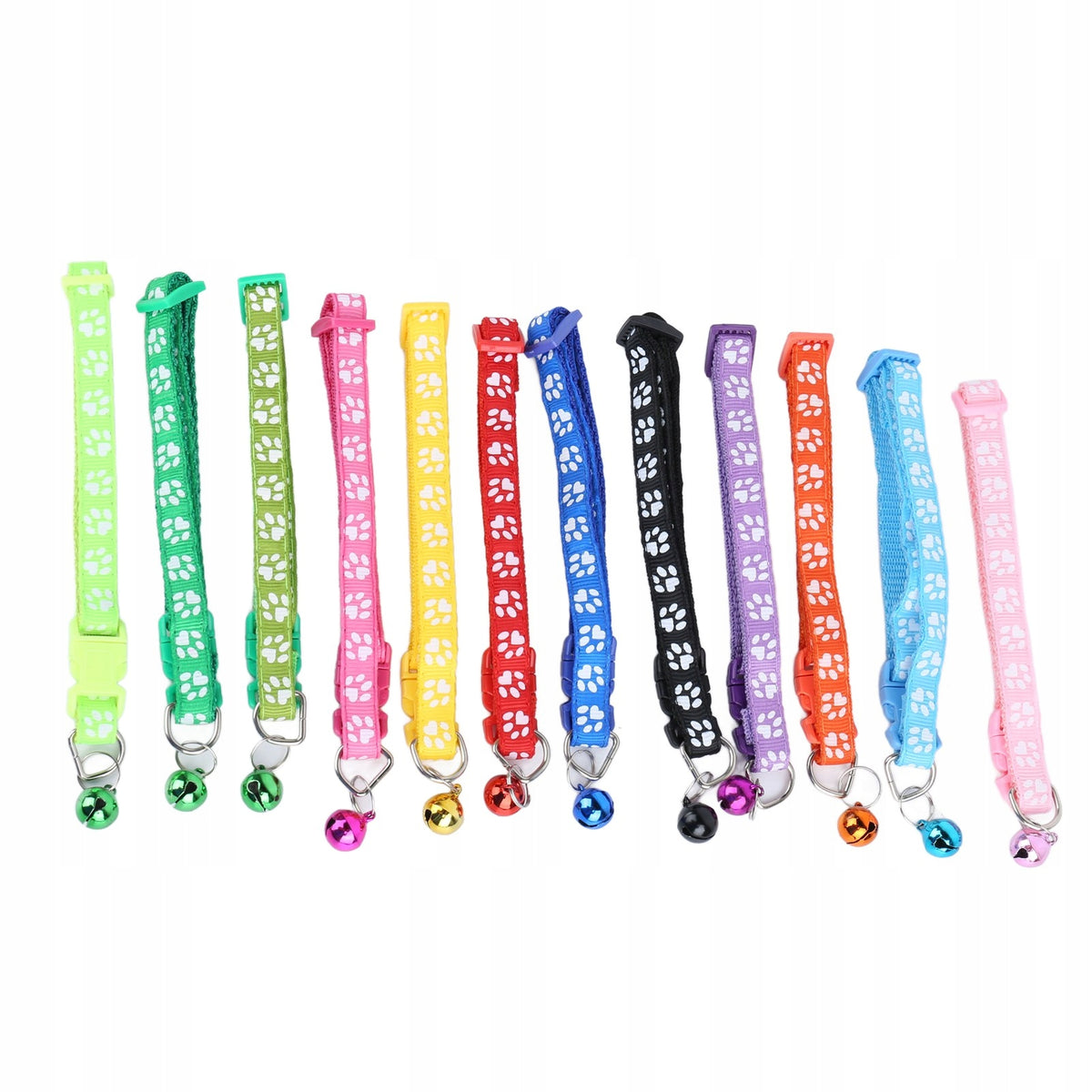 24pcs Pet Collars Reflective, Adjustable Soft Leather E1