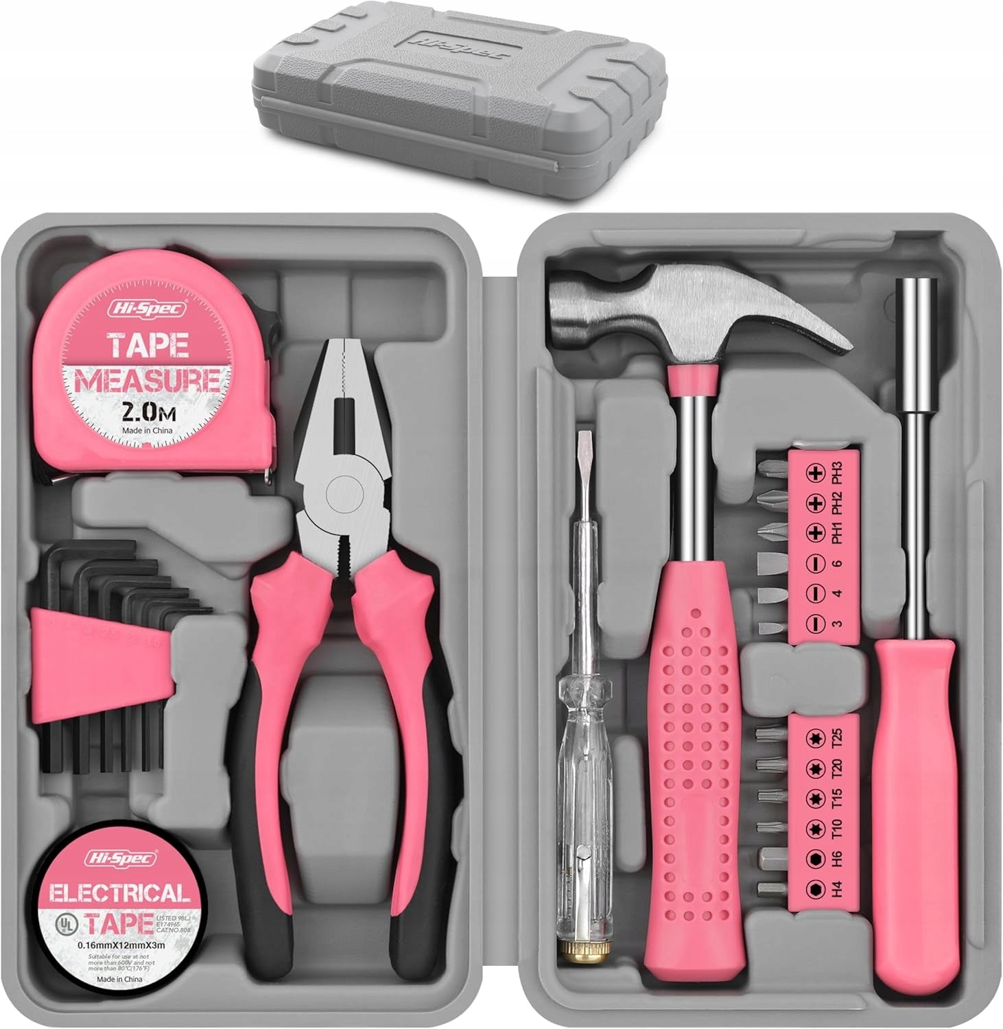 24x SMALL HOME TOOL SET HAND TOOLS FOR WOMEN PINK Manufacturer code 24995