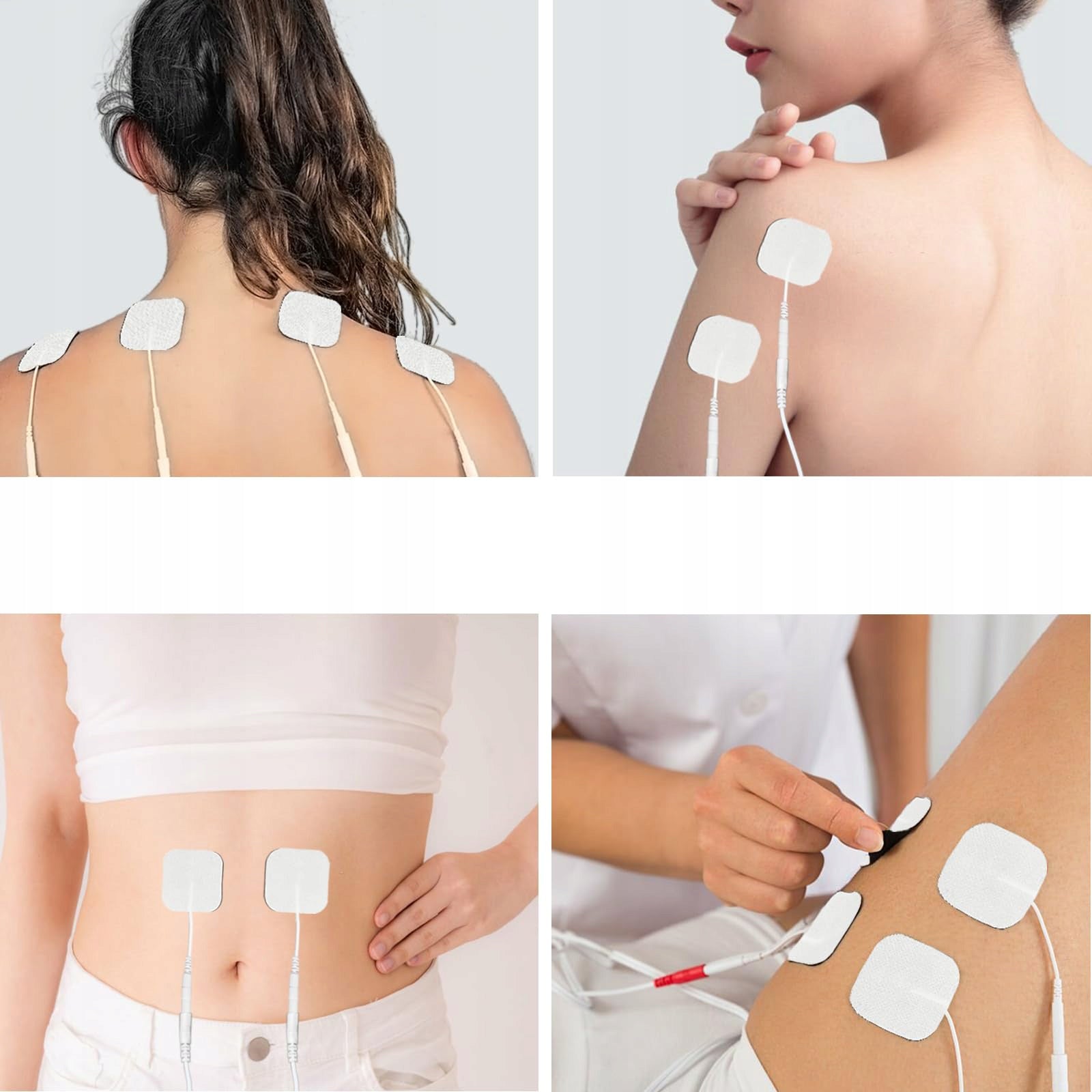 24x gel electrodes 5x5cm pin 2 mm TENS EMS SANIT Brand no brand
