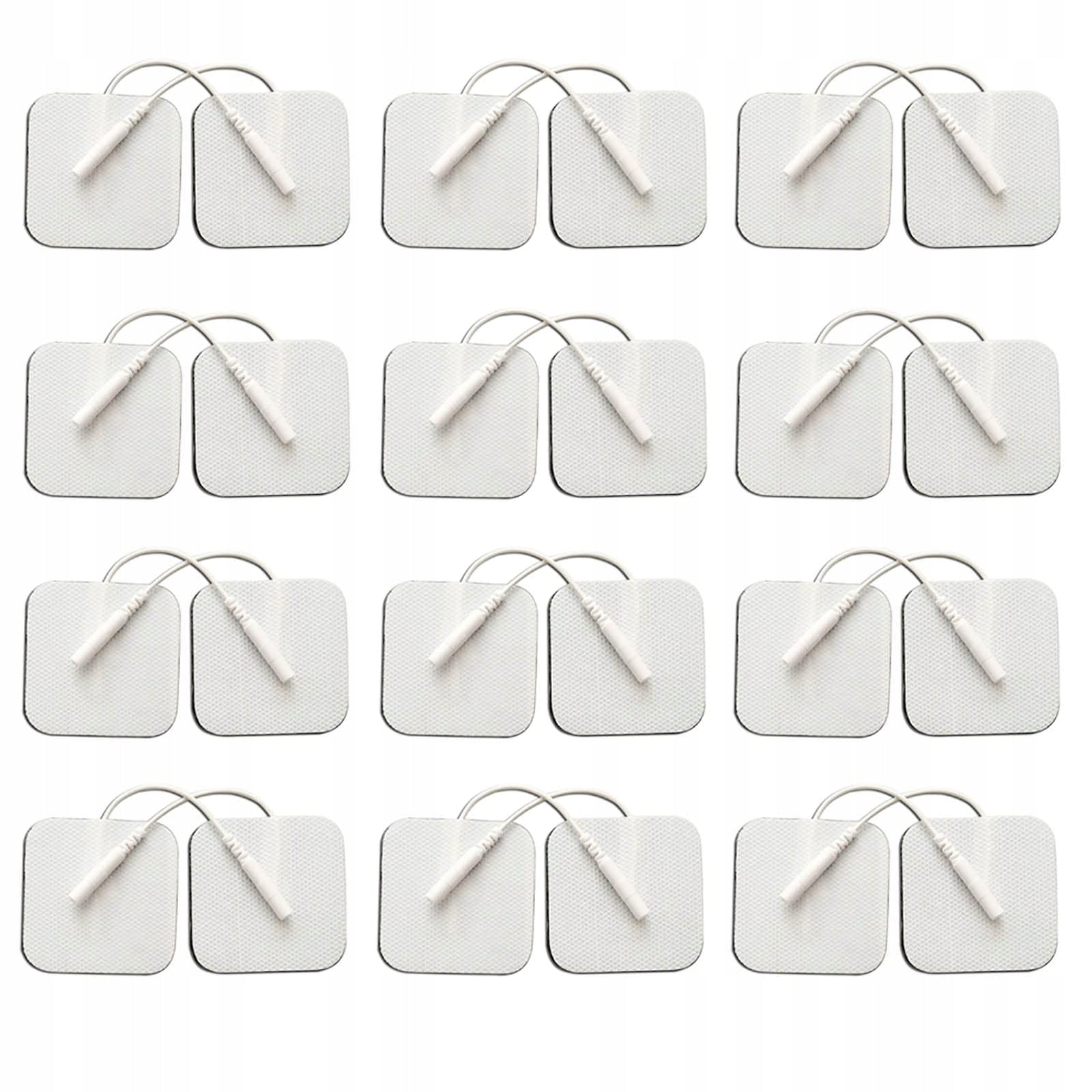 24x gel electrodes 5x5cm pin 2 mm TENS EMS SANIT