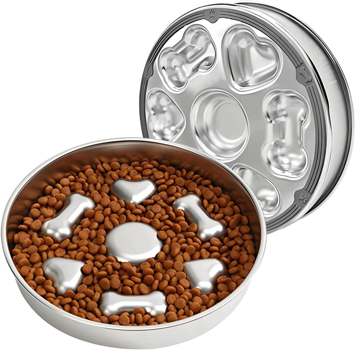 25 CM STAINLESS STEEL DOG BOWL WITH ANTI-SLIP BOTTOM