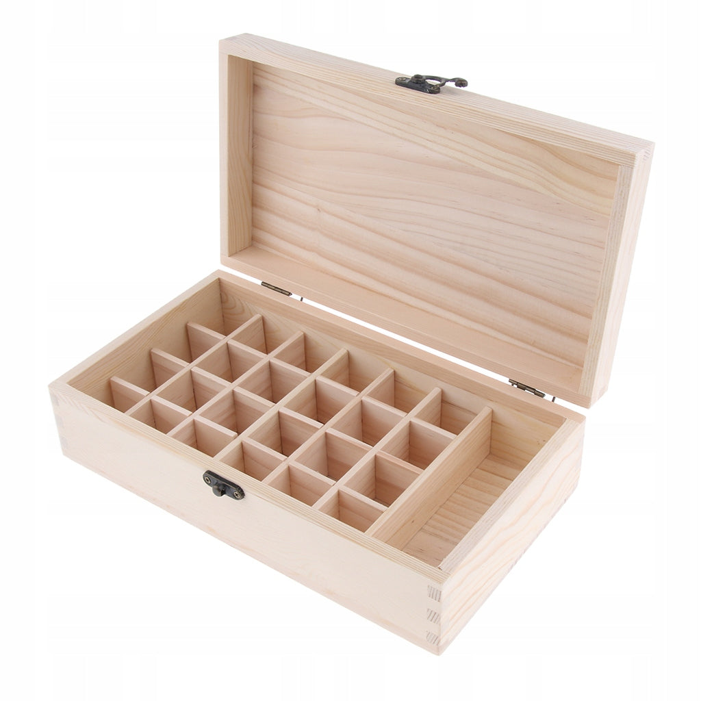 25 Slots Essential Oil Wooden Box Organizer Storage Case for 15ml/