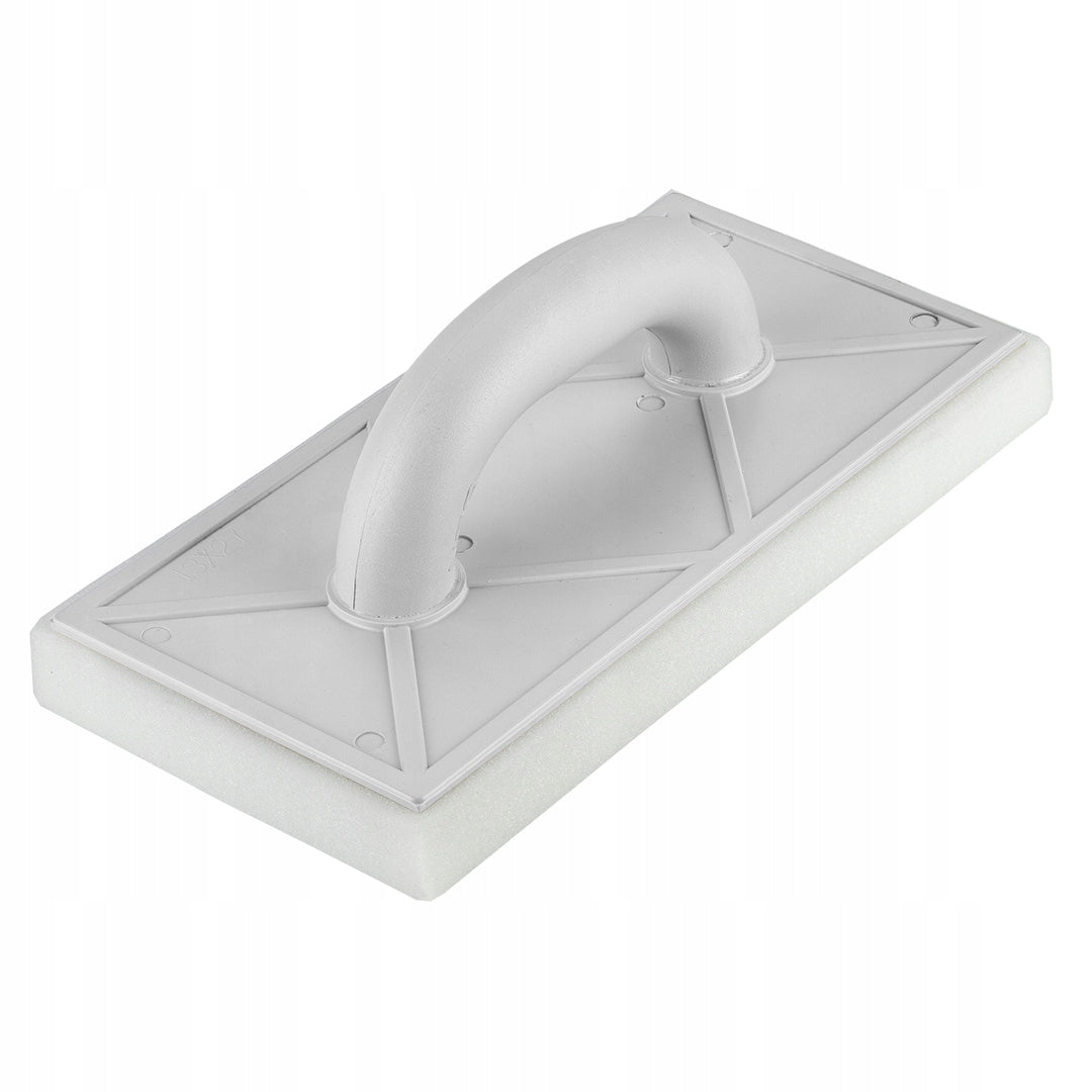25 mm thick sponge float, 280 x 140 mm, plastic handle