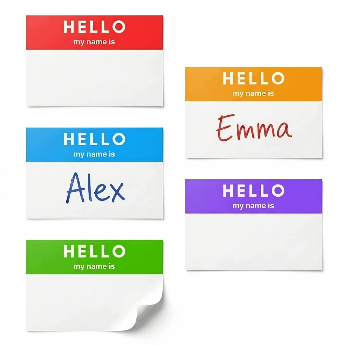 250 PIECES - STICKERS HELLO MY NAME IS WELCOME MY NAME IS STICKERS FROM HOME