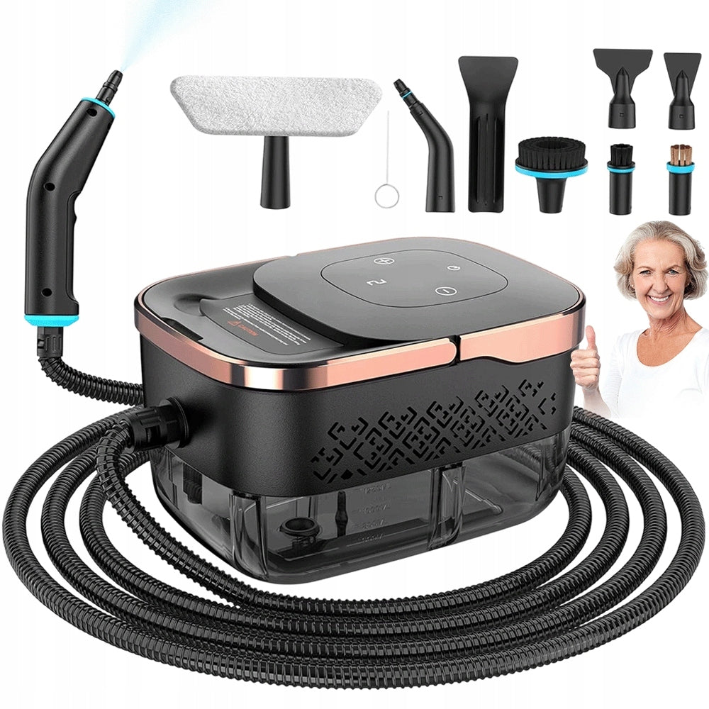 2500W HAND STEAMER WITH 6 CAR CLEANING SETTINGS BLACK Packaging status original