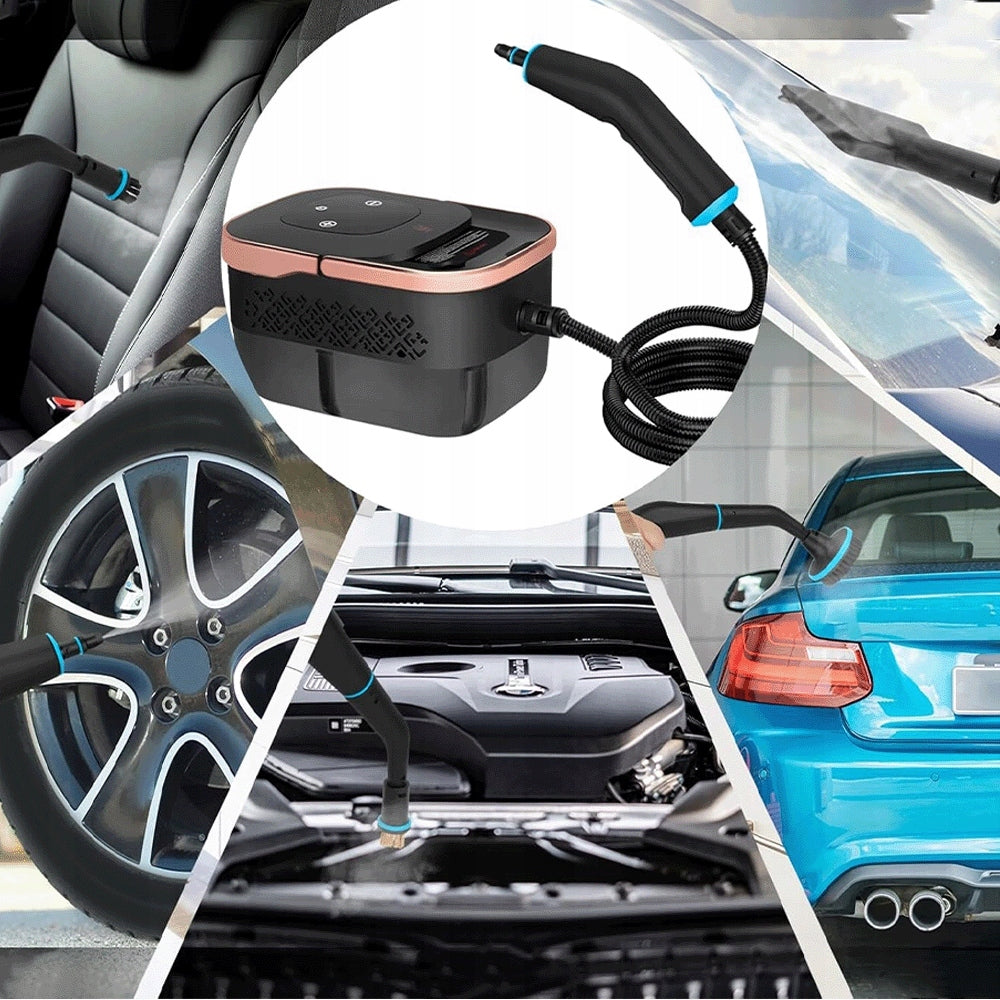 2500W HAND STEAMER WITH 6 CAR CLEANING SETTINGS BLACK Power supply mains