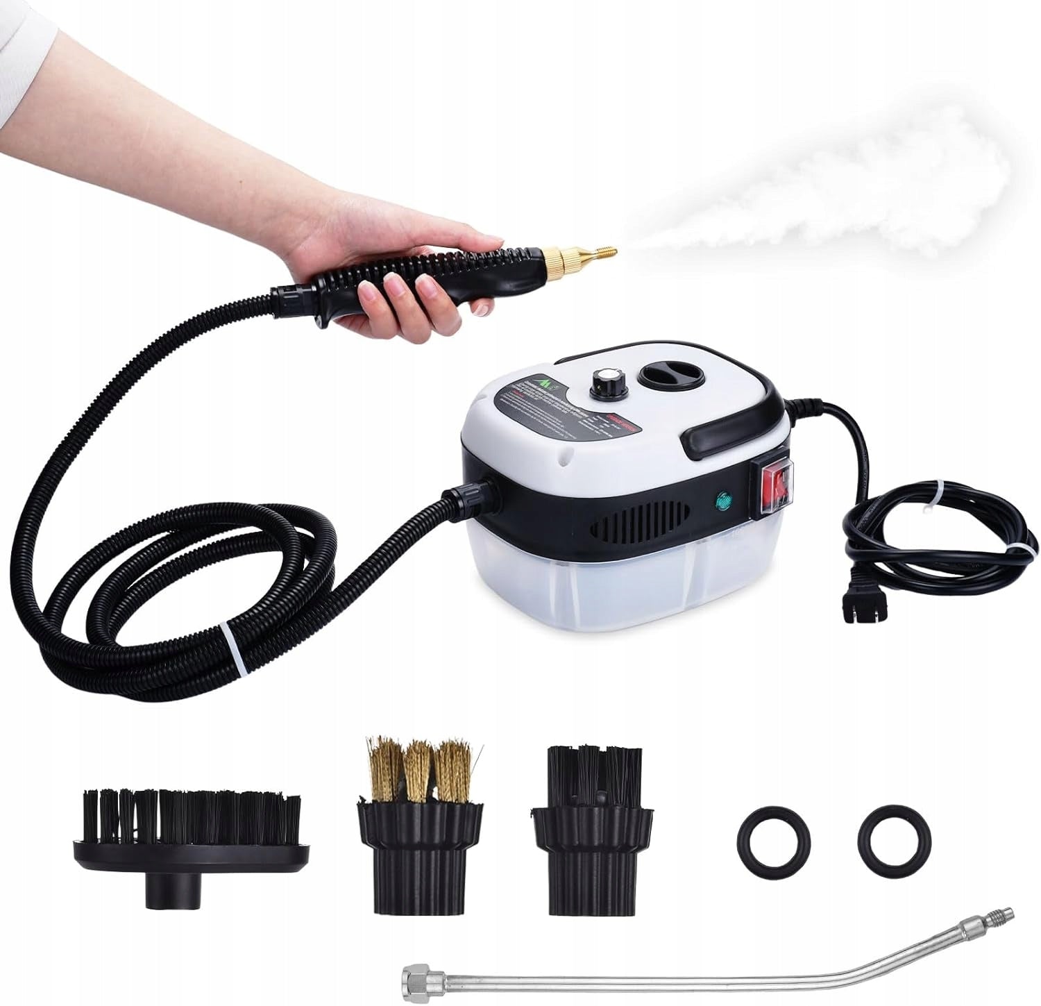 2500W Portable Handheld Steam Vacuum Cleaner With 3 Brush Heads