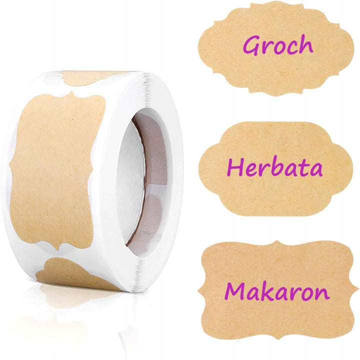 250x LABELS SPICE STICKERS JARS SELF-ADHESIVE PRODUCTS