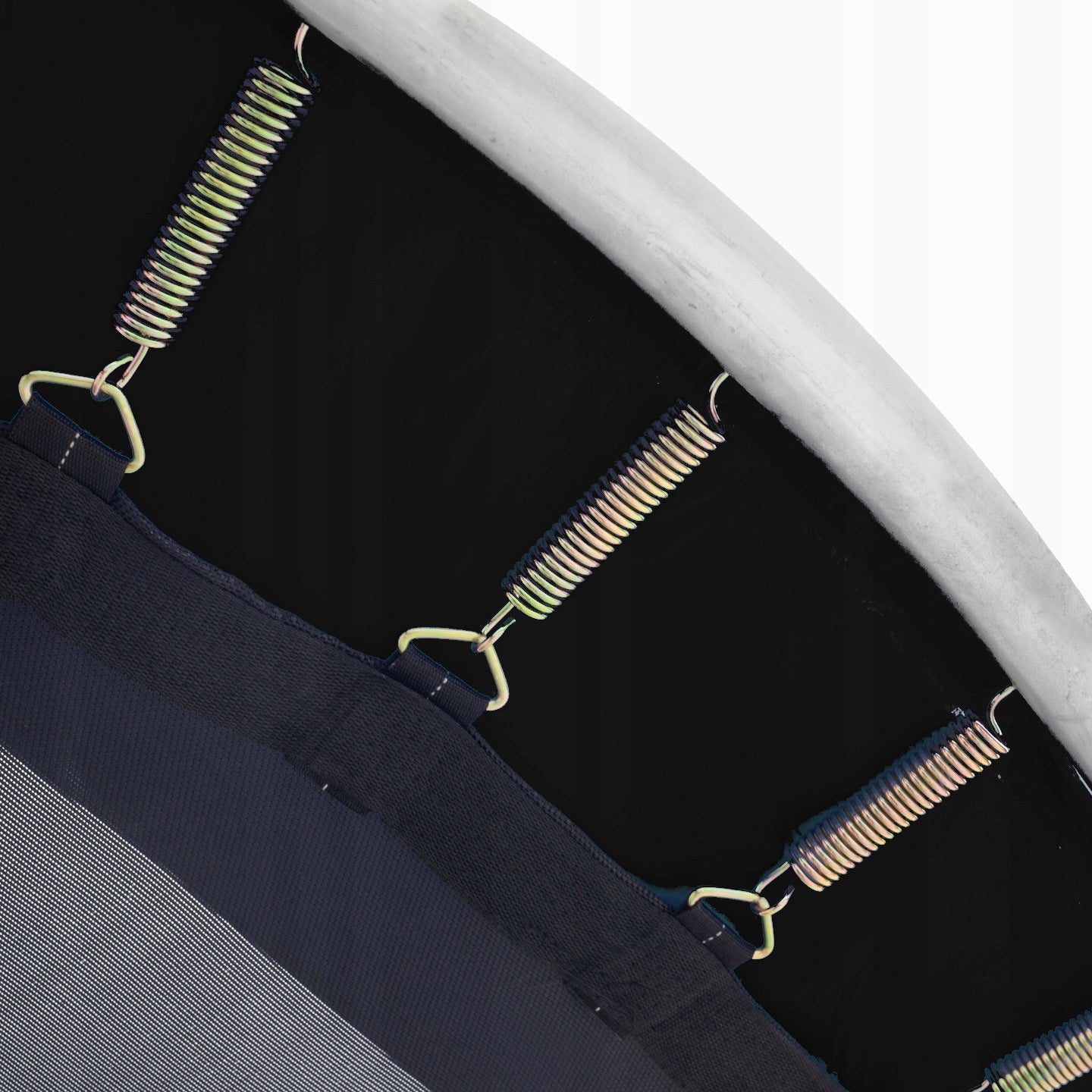 255CM 8FT GARDEN TRAMPOLINE WITH MESH AND LADDER Total height 215 cm