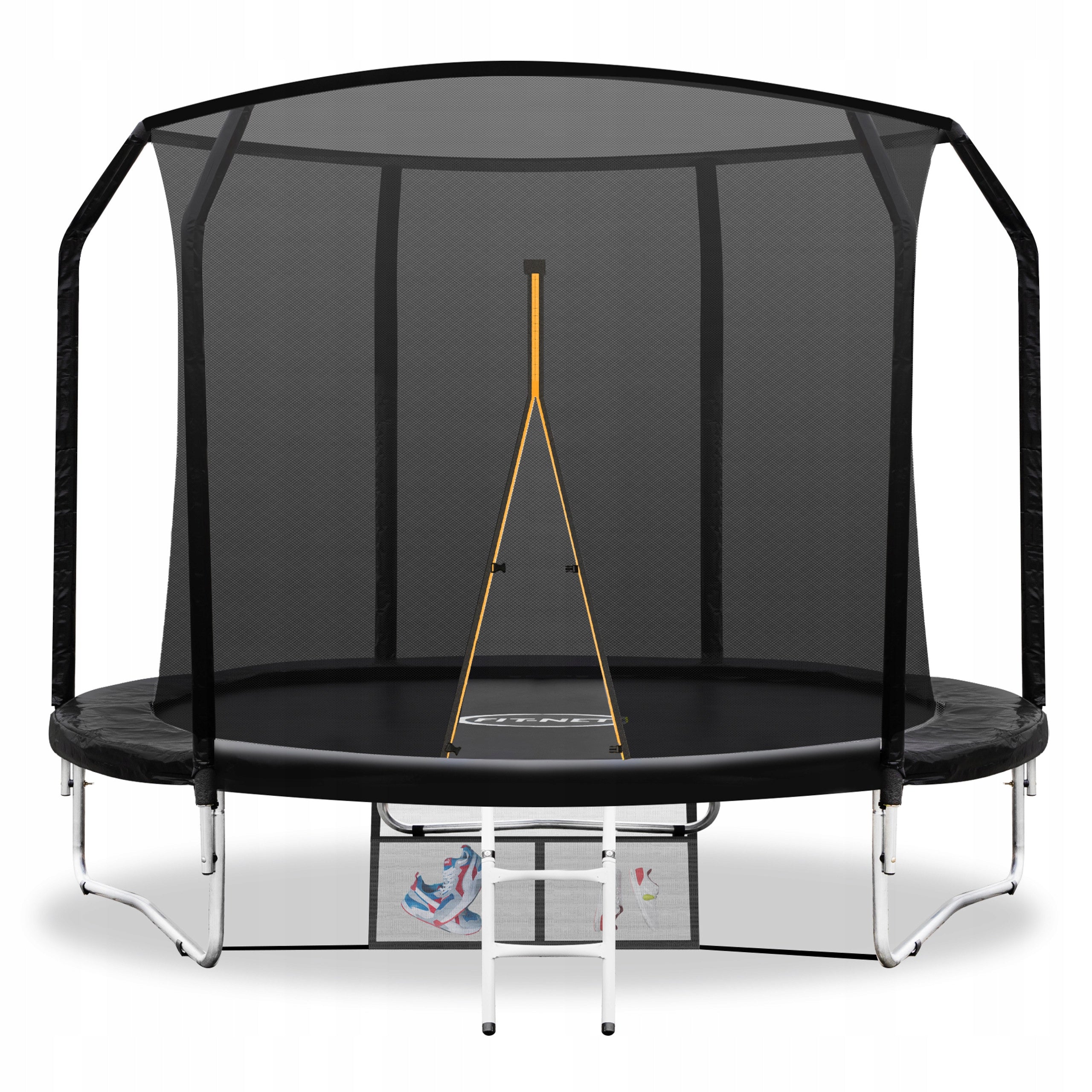 255CM 8FT GARDEN TRAMPOLINE WITH MESH AND LADDER
